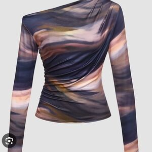 Amazon Women's Asymmetrical Multicolor Top